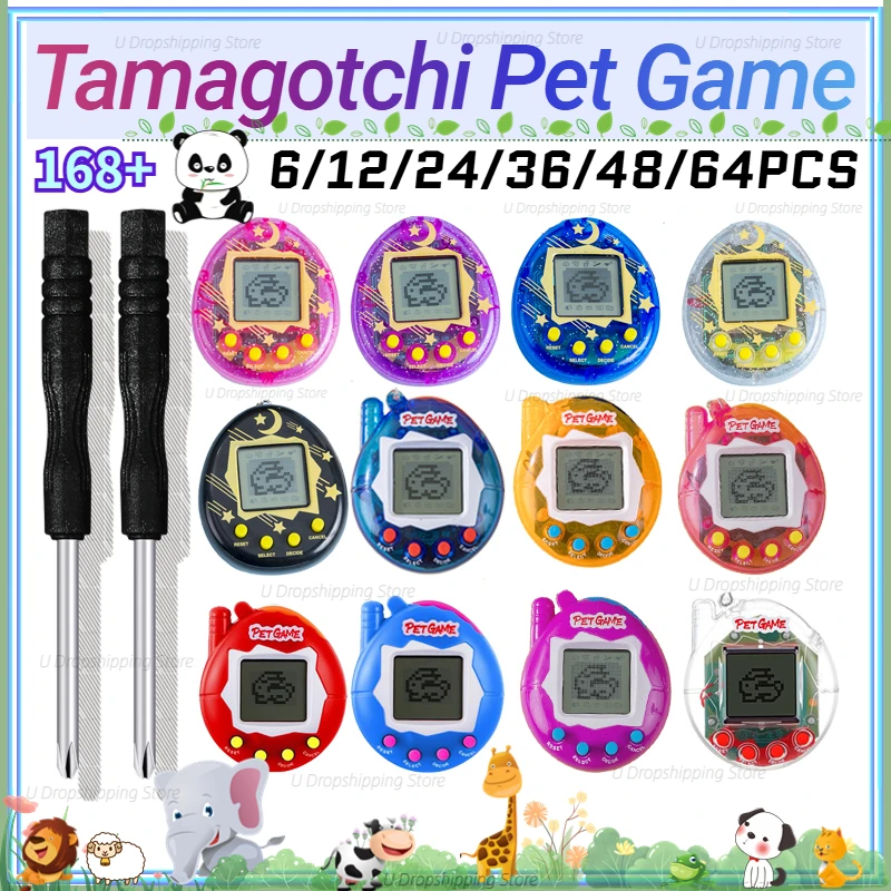 64-6PCS Virtual Pet Keychain T - Tamagotchi Electronic Pet Virtual recension och pris