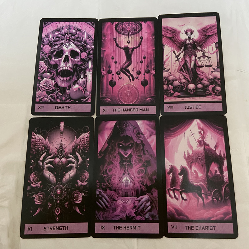 Pink Gothic Tarot Deck 78 Card - Tarot Cards Deck With Guidebook recension och pris