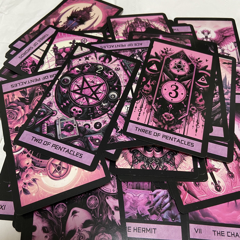 Pink Gothic Tarot Deck 78 Card - Tarot Cards Deck With Guidebook recension och pris