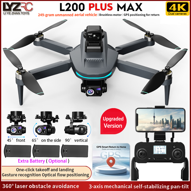 NEW L200 PLUS MAX GPS Drone 5G - Fpv Brushless Rc Drone 4K recension och pris